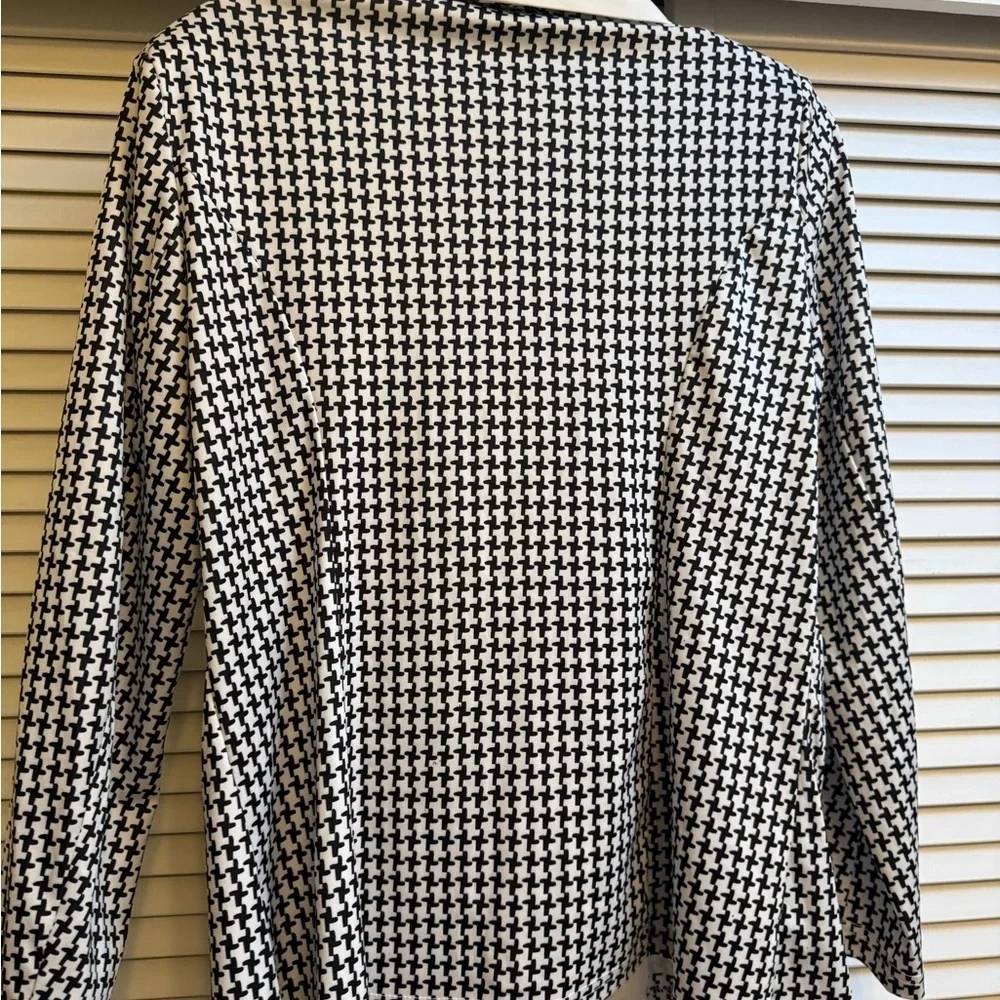 Chicme Stylish Black and White Houndstooth Blazer and Pants Set Women’s Sz L